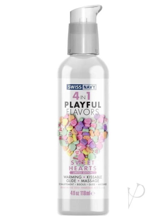 Swiss Navy 4 In 1 Sweethearts Warming Flavored Lubricant 4 oz