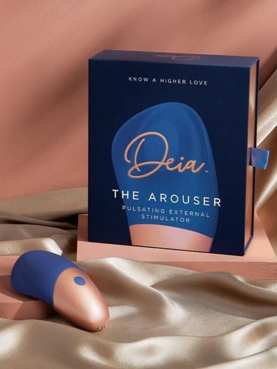 Deia The Arouser Pulsating External Silicone 10 Vibration Stimulator Blue