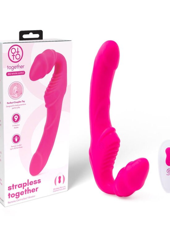 Together Strapless Remote Control Vibrator Pink