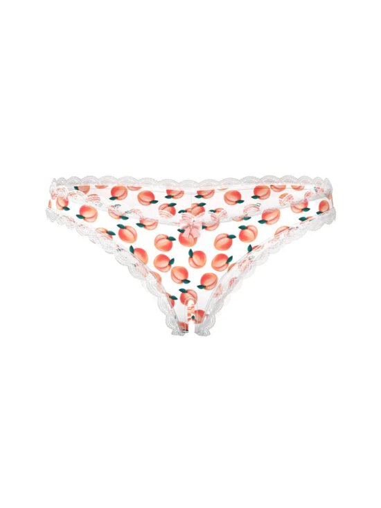 Magic Silk Sweet Treats Crotchless Boy Short with Lube Peach