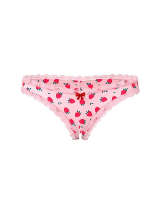 Magic Silk Sweet Treats Crotchless Boy Short with Lube Strawberry