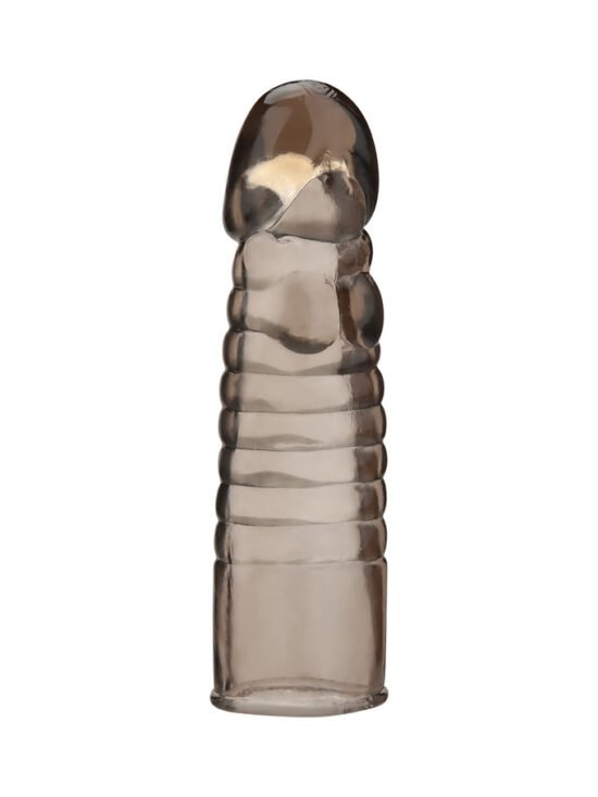Blue Line 6 in. Ribbed Penis Enhancing Sleeve Extension