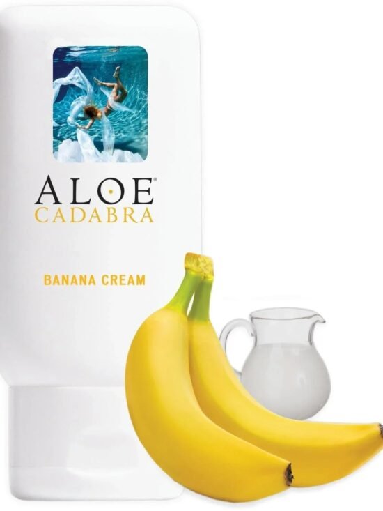 Aloe Cadabra Organic 2-in-1 Personal Lubricant & Vaginal Moisturizer Banana Cream 2.5 oz