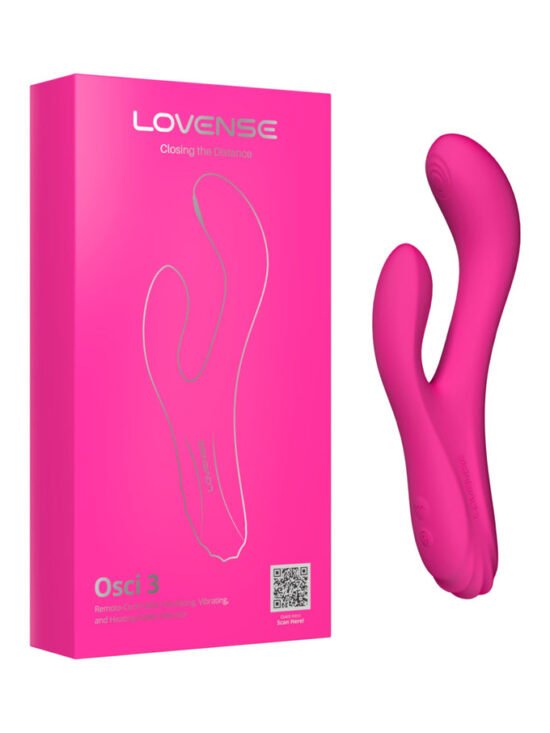 Lovense Osci 3 Remote Control Heating Thumper Clit and G-Spot Rabbit Vibrator Pink