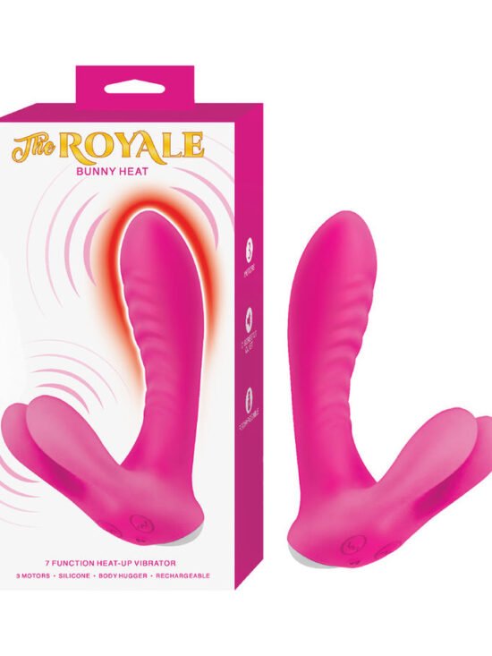 The Royal Bunny Heat Rechargeable Silicone Warming G-Spot Vibrator Pink