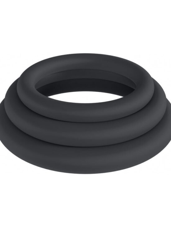 LEVELZ Classic Silicone Cock Ring Set of 3 (L/XL/XXL)