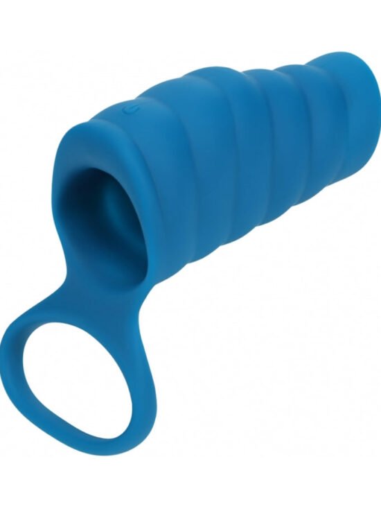 LEVELZ Vibrating Ribbed Silicone Penis Sleeve & Ball Ring