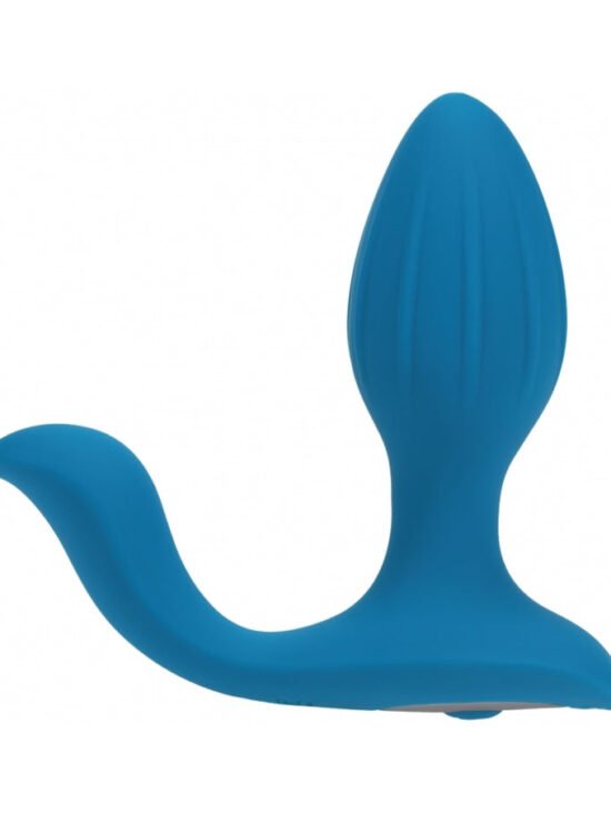 LEVELZ Vibrating & Rotating Silicone Anal Plug with Ball Stimulator Teal