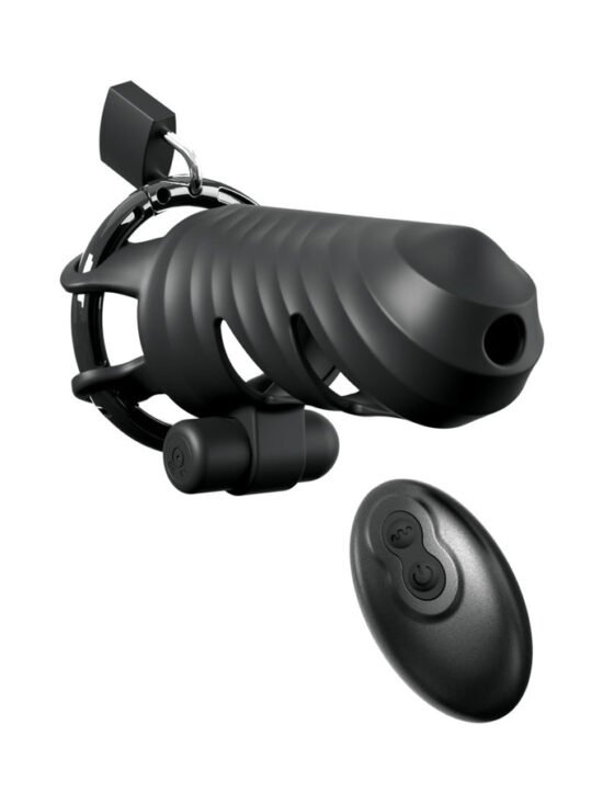 Fantasy C-Ringz Remote-Controlled Vibrating Penis Blocker Black