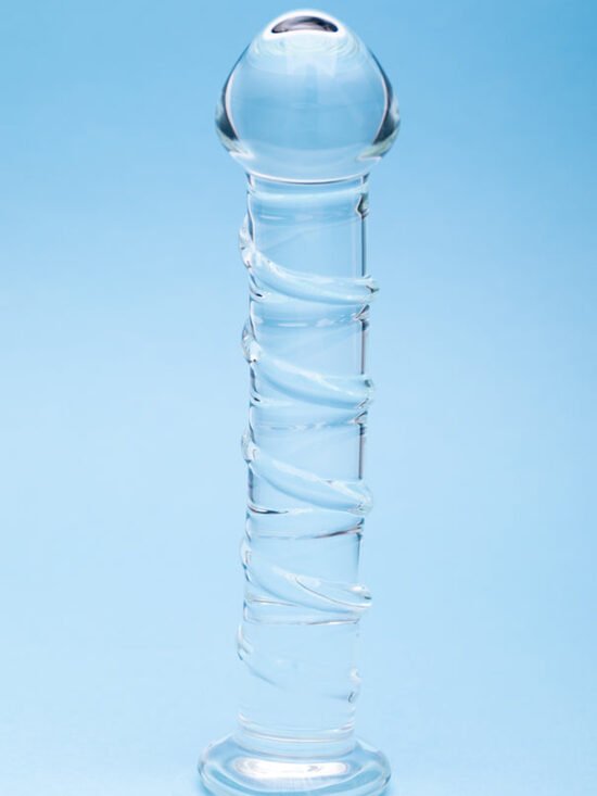 Clarity Seraphic Spiral 6.3 In Glass Dildo