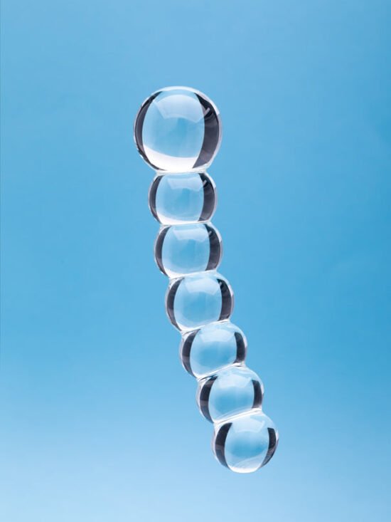 Clarity Celestial Orb 5.4 In Double Ended Glass Dildo