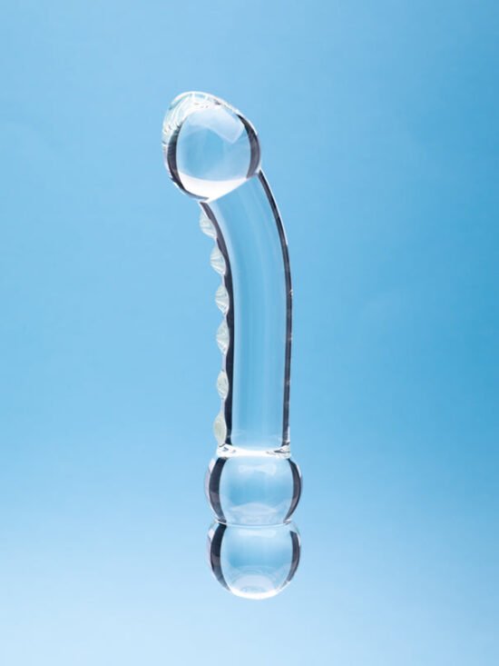 Clarity Celestial Ridge 6.4 In Double Ended Glass Dildo