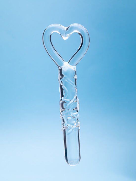 Clarity Hera's Caress 5.9 In Glass Dildo with Circular Handle
