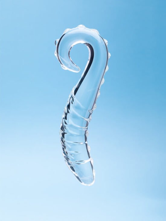 Clarity Hera's Tempest 5.5 In Glass Dildo with Circular Handle