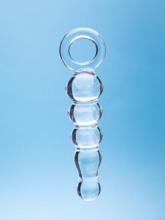 Clarity Hera's Tryst 4.9 In Glass Dildo with Circular Handle