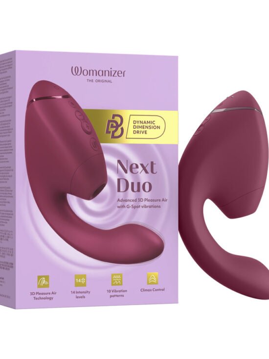 Womanizer Next Duo Silicone Rechargeable Clitoral and G-Spot Stimulator