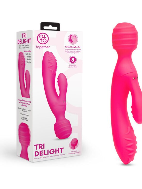 Together Tri Delight Dual-Ended Triple Stim Wand & Rabbit Vibrator