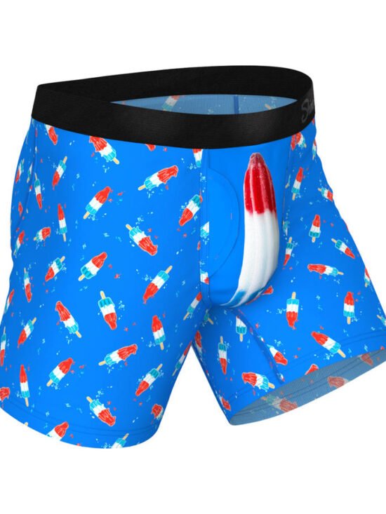 Shinesty The Popsicle Stick Apex USA Ball Hammock Pouch Underwear with Fly Blue