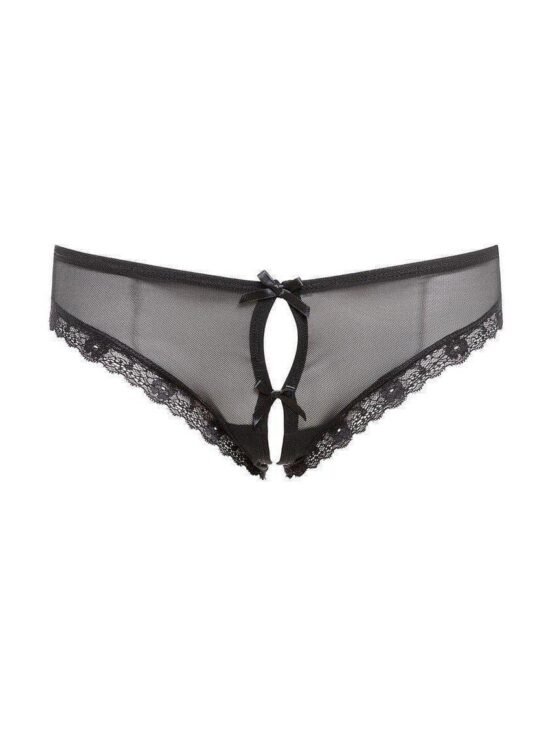 Barely Bare Double Window Panty Black One Size