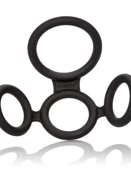 Big Man's Spreader Ring Black 4 Point Penis Ring System