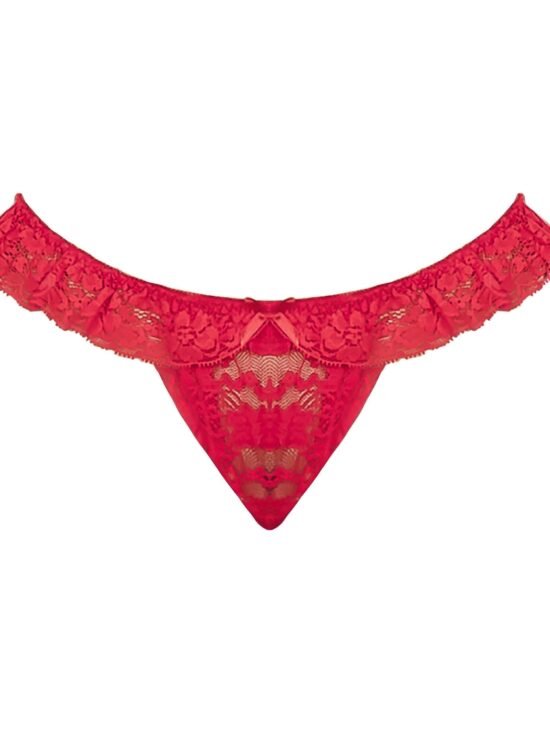 Magic Silk Booty Packs Ruffle Lace Thong 3 Pack Assorted Colors