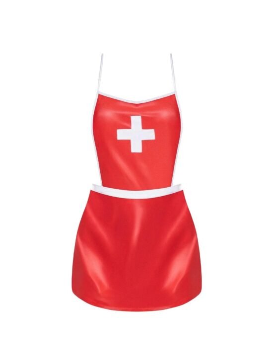 Magic Silk Dress Up Sexual Healing Nurse Costume Red
