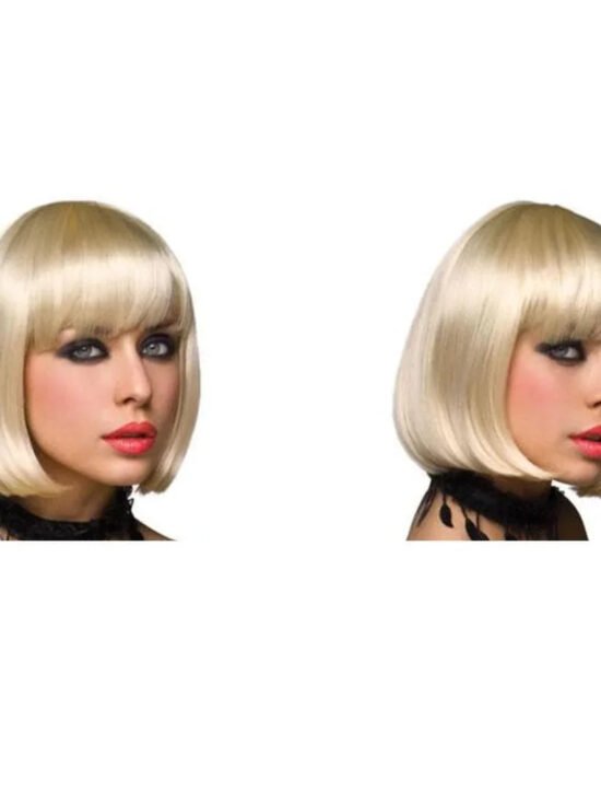 Pleasure Wigs Cici Short Hair Bob Look Banged Wig Platinum Blonde