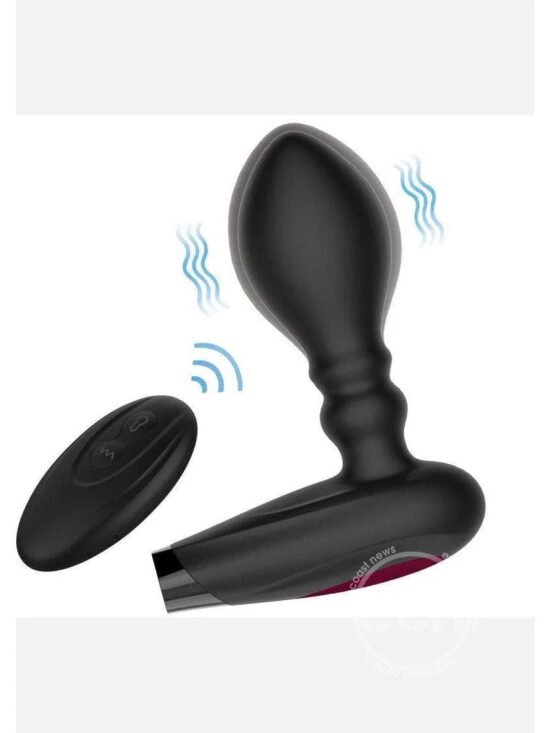 Decadence Pumped Silicone Expandable Butt Plug with Remote Control
