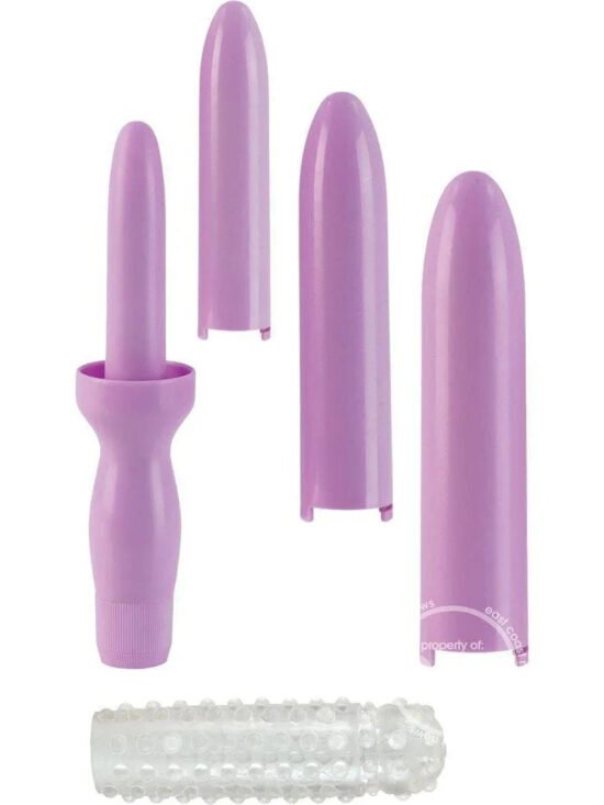 Dr. Laura Berman Multispeed Vibrating Dilators Set of 4 Interlocking Sizes Plus Sleeve