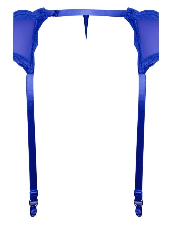 Magic Silk Essentials Lace Garter Belt Royal Blue