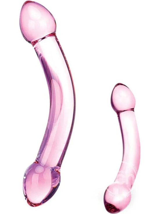 Glas Double Trouble Purple Dildo