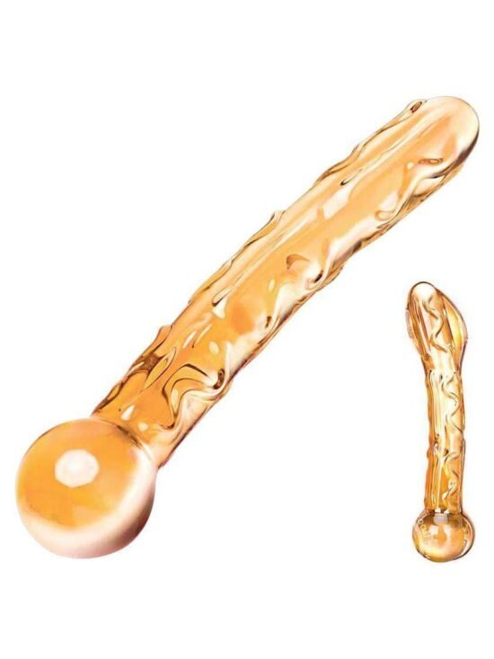 Glas Orange Tickler Glass Dildo