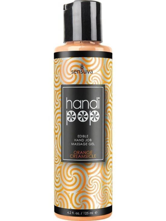 Handi Pop Edible Hand Job Massage Gel Orange Cream 4.2 oz