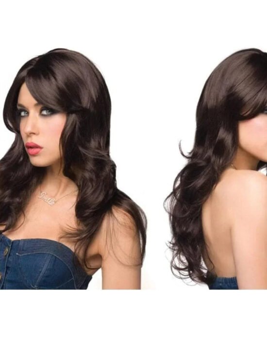 Pleasure Wigs Jessie Long Wavy Hair Bangless Wig Dark Brown