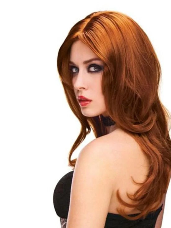 Pleasure Wigs Jessie Long Wavy Hair Bangless Wig Red