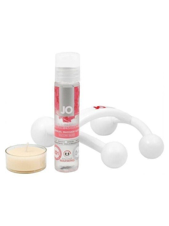 JO All In One Couples Massage Glide Kit Warming Silicone Based 1 Oz