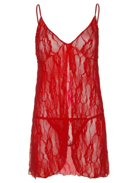 Leg Avenue Romantic Lace Babydoll With Matching G-String 2 Piece