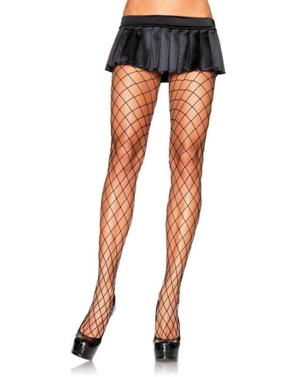 Leg Avenue Spandex Diamond Pantyhose Black
