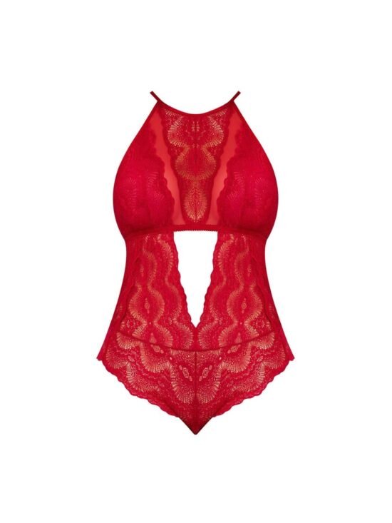Magic Silk Sugar & Spice Teddy With Snap Crotch Red