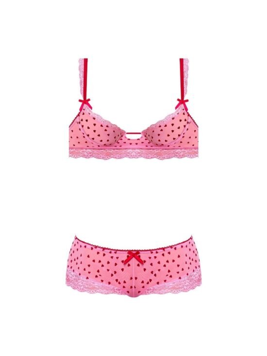 Magic Silk Tickled Pink Demi Bra & Split-Crotch Boy Short Pink