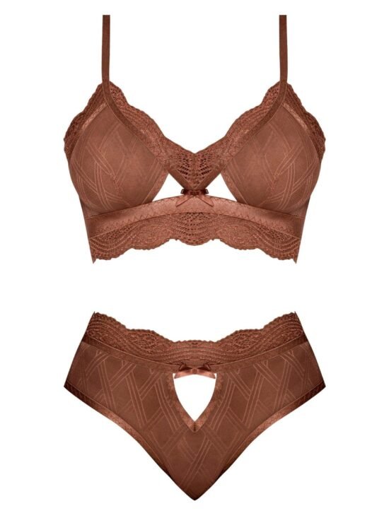 Magic Silk Caramel Kiss Bralette & G-String Panty Set Caramel