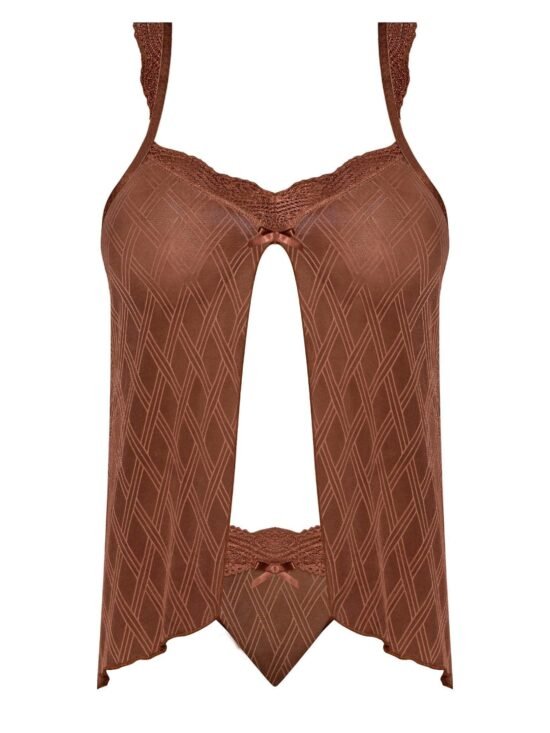 Magic Silk Caramel Kiss Babydoll & Thong Set Caramel