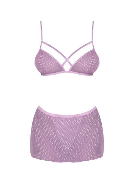 Magic Silk Girl Next Door Bralette With Skirt Lilac