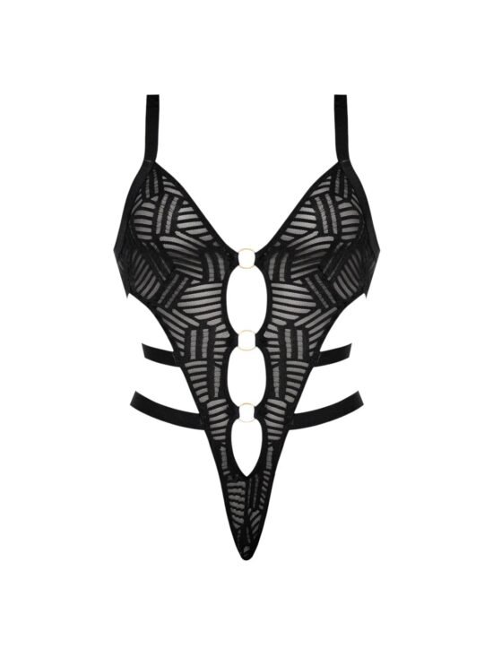Magic Silk Rude Awakening Strappy Teddy Black