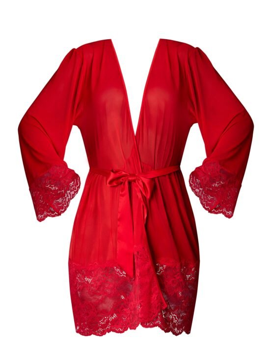 Magic Silk Sugar High 3/4 Sleeve Robe Red