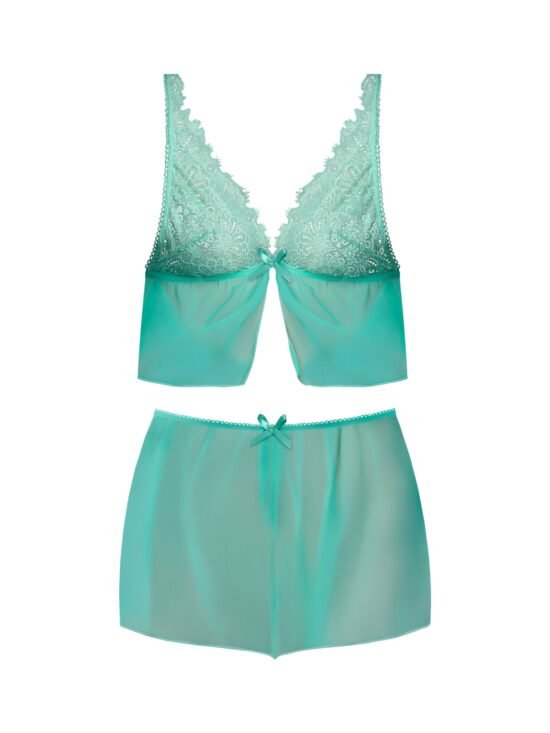 Magic Silk Caribbean Crush Flutter Cami and Short Set Aqua Glow