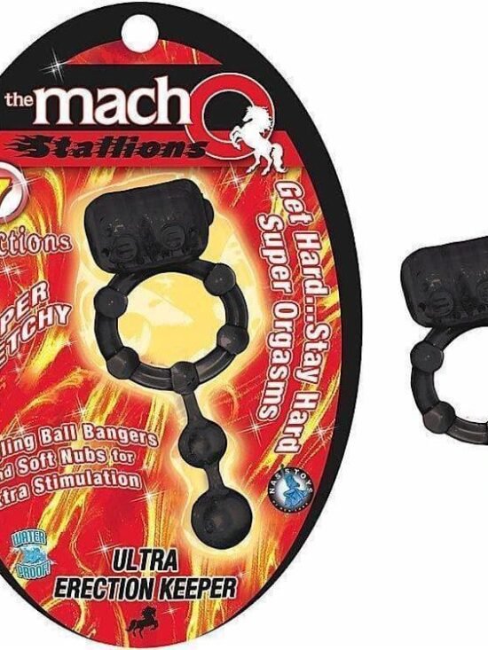 Macho Stallions Ultra Erection Keeper Clitoral Bullet Vibrator with Anal Stimulation Beads
