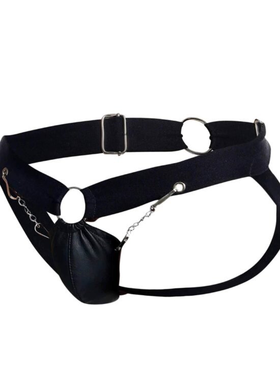 Male Basics Dngeon Chain Penis Pouch Jockstrap Black One Size