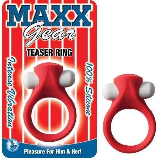 Maxx Gear Teaser Single Bullet Vibrator Couples Pleasure Ring Red