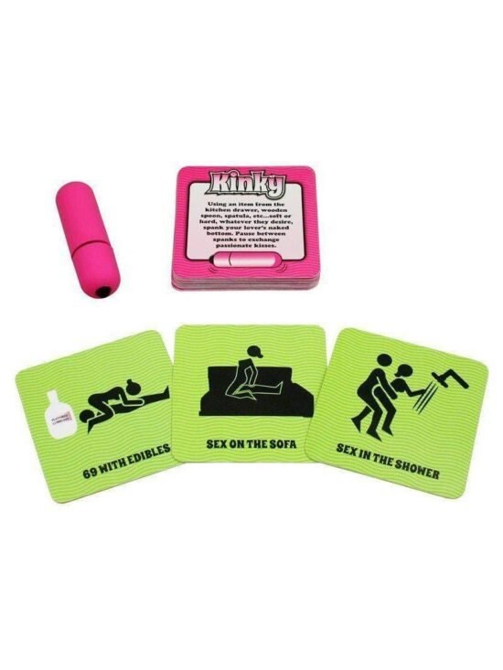 Naughty Vibrations Adult Couples Game With Waterproof Mini Bullet Vibrator